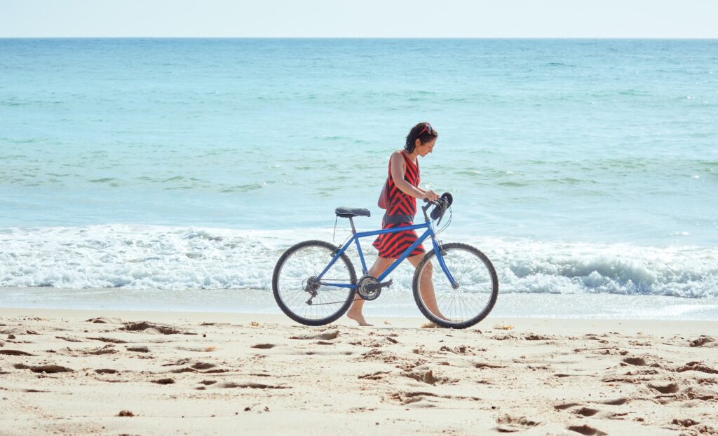 girl with bike