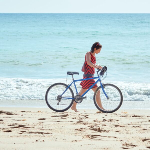 girl with bike